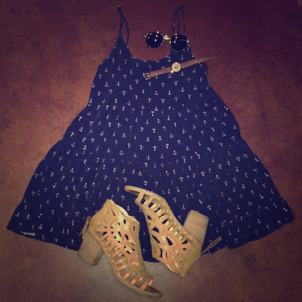 blue summer beach dress
